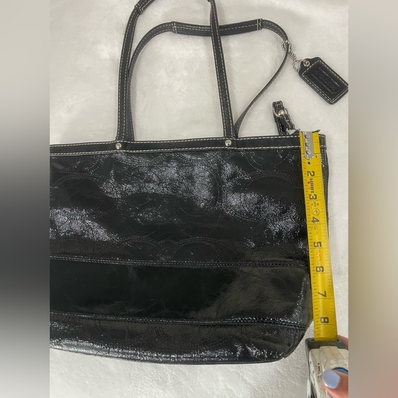 Coach Shimmering Black Women's Tote Bag - Picture 3 of 11